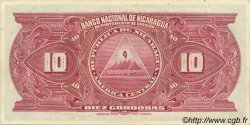 10 Cordobas NICARAGUA  1951 P.094c UNC-