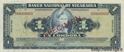 1 Cordoba Spécimen NICARAGUA  1958 P.099bs SC