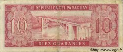10 Guaranies PARAGUAY  1963 P.196b VF