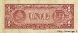 1 Peso Oro DOMINICAN REPUBLIC  1962 P.091a VF