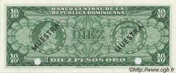 10 Pesos Oro Spécimen RÉPUBLIQUE DOMINICAINE  1964 P.101s FDC