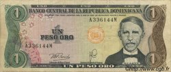 1 Peso Oro DOMINICAN REPUBLIC  1978 P.116a VF