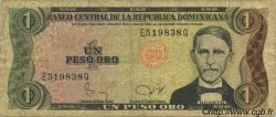 1 Peso Oro RÉPUBLIQUE DOMINICAINE  1982 P.117a fS