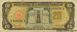 20 Pesos Oro DOMINICAN REPUBLIC  1985 P.120c VF