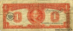 1 Colon EL SALVADOR  1938 P.081 F