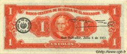 1 Colon EL SALVADOR  1950 P.087 fST