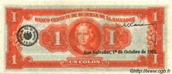 1 Colon EL SALVADOR  1954 P.087 SC+