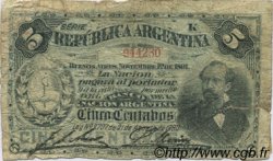 5 Centavos ARGENTINIEN  1891 P.209 GE