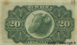 20 Centavos ARGENTINA  1891 P.211b MBC+