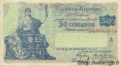 50 Centavos ARGENTINA  1918 P.242 XF