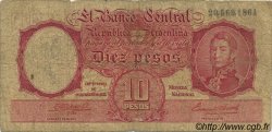 10 Pesos ARGENTINA  1942 P.265c G