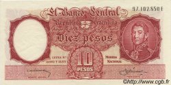 10 Pesos ARGENTINIEN  1954 P.270a VZ to fST