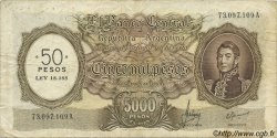 50 Pesos sur 5000 Pesos ARGENTINA  1969 P.285 MB