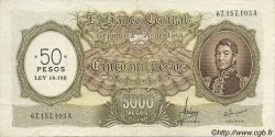 50 Pesos sur 5000 Pesos ARGENTINA  1969 P.285 XF-