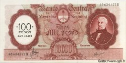 100 Pesos sur 10000 Pesos ARGENTINA  1969 P.286 AU