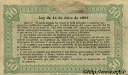 50 Centavos ARGENTINA  1891 PS.0614 VF+