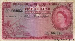 1 Dollar EAST CARIBBEAN STATES  1953 P.07a MB