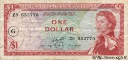 1 Dollar CARIBBEAN   1965 P.13j VF