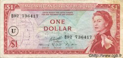 1 Dollar EAST CARIBBEAN STATES  1965 P.13n VF