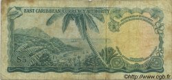 5 Dollars CARAÏBES  1965 P.14e pr.TB