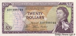20 Dollars EAST CARIBBEAN STATES  1965 P.15e UNC-