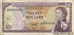 20 Dollars EAST CARIBBEAN STATES  1965 P.15j q.BB