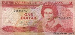 1 Dollar CARAÏBES  1985 P.17l TB