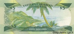5 Dollars EAST CARIBBEAN STATES  1986 P.18v FDC