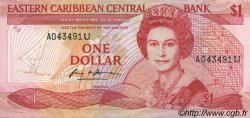 1 Dollar EAST CARIBBEAN STATES  1989 P.21d q.FDC