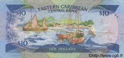 10 Dollars EAST CARIBBEAN STATES  1985 P.23a2 VF+
