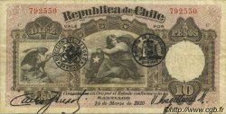 10 Pesos CHILE  1920 P.062 VF