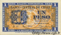1 Peso - 1/10 Condor CILE  1943 P.090d FDC