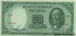 50 Pesos - 5 Condores CHILE  1947 P.112 AU
