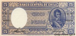 5 Pesos - 1/2 Condor CHILE
  1958 P.119 ST