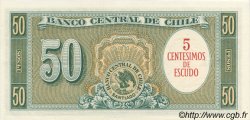 5 Centesimos sur 50 Pesos CHILE  1960 P.126b AU
