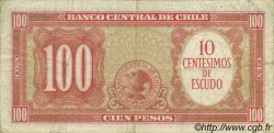 10 Centesimos sur 100 Pesos CILE  1960 P.127 MB