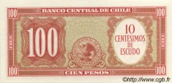 10 Centesimos sur 100 Pesos CHILI  1960 P.127 NEUF