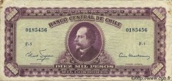 10 Escudos sur 10000 Pesos CHILE  1960 P.131 F+