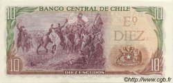 10 Escudos CHILE  1970 P.142 AU