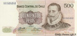 500 Pesos CILE  1992 P.153d FDC