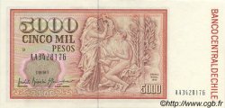 5000 Pesos CHILE  1991 P.155d UNC-