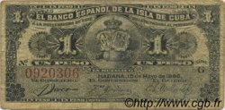 1 Peso CUBA  1896 P.047a q.BB