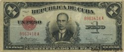 1 Peso CUBA  1934 P.069a MB