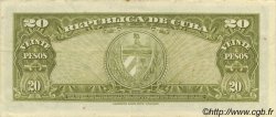 20 Pesos CUBA  1960 P.080c EBC