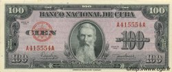 100 Pesos CUBA  1950 P.082a AU