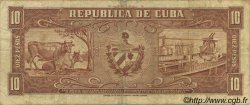 10 Pesos CUBA  1958 P.088b F