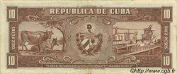 10 Pesos Remplacement CUBA  1960 P.088c MBC+