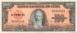100 Pesos CUBA  1959 P.093a AU