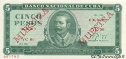 5 Pesos Spécimen CUBA  1988 P.103s FDC