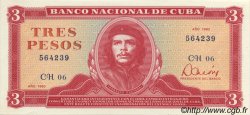 3 Pesos KUBA  1983 P.107a fST+